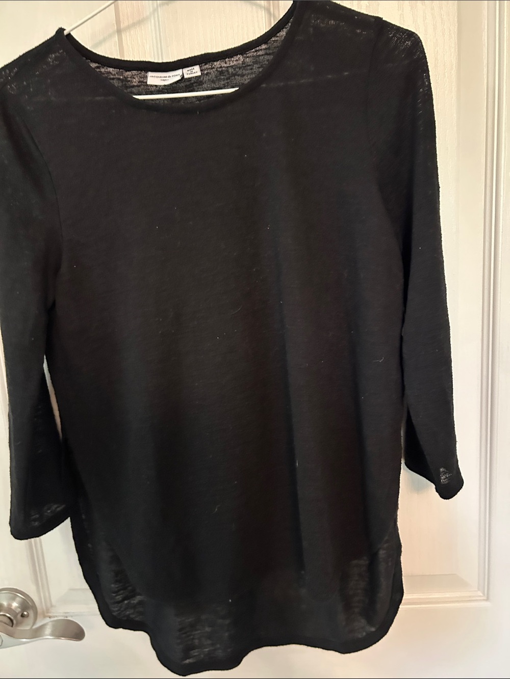 Women’s Black Long Sleeve Crewneck Top